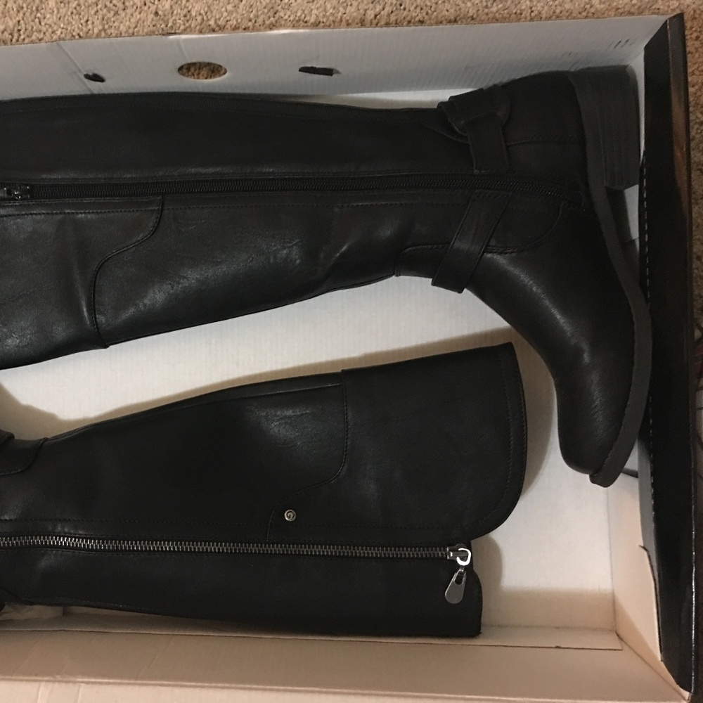 Guess Black Harson Tall Riding Boots